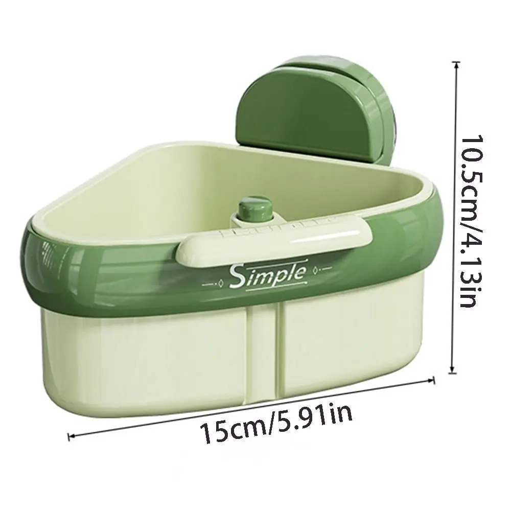 Suction Cup Sink Strainer Basket Triangle Creative Kitchen Garbage Filter 2 in 1 Multifunctional Food Residue Separator