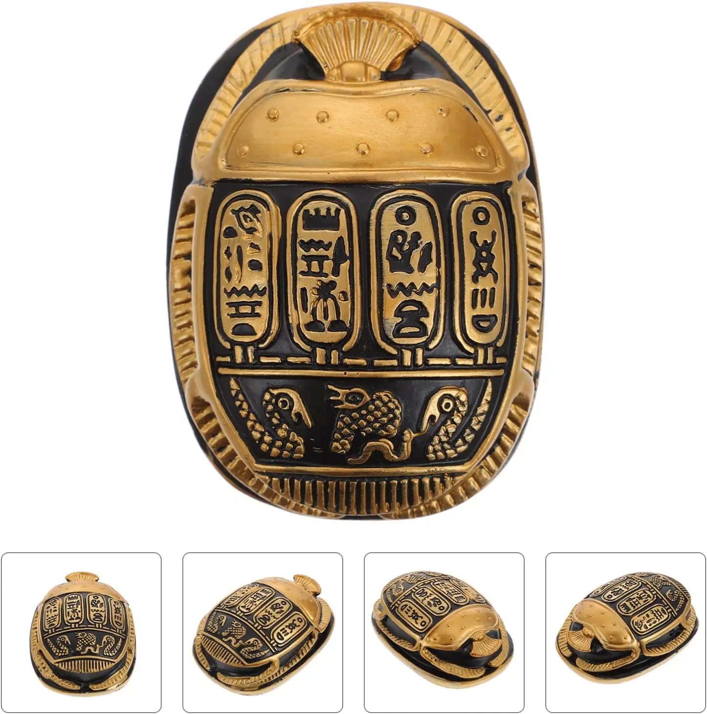 Egyptian Scarab Beetle Ancient Egypt Scarab Figurine Desktop Ornament Collectible Figurine Home Decoration for Car Office