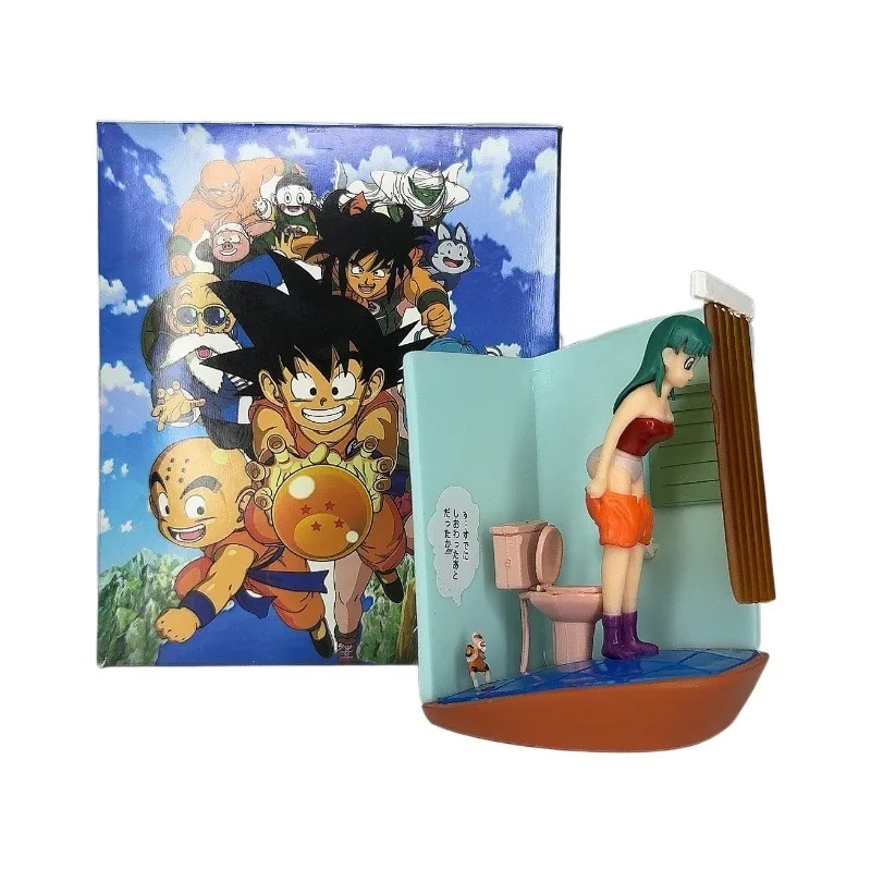 Figur Anime bola naga 9cm model mainan Bulma Kame Sennin figur aksi Dekorasi Desktop koleksi patung liontin hadiah anak-anak