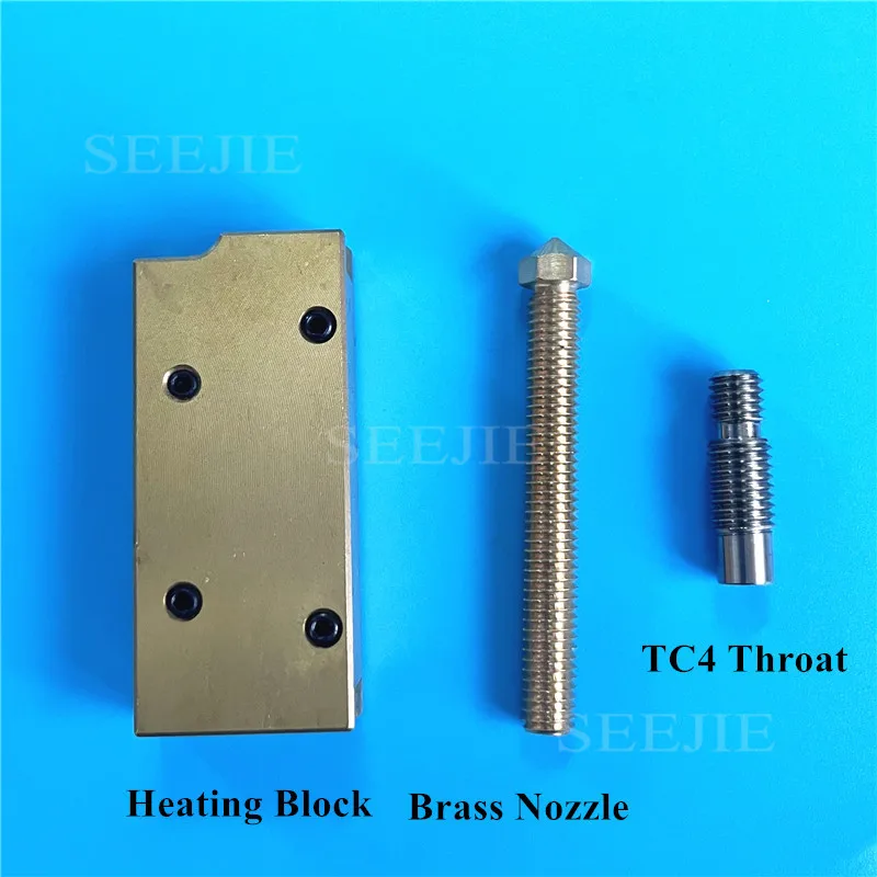 

1.75mm Super Volcano Hotend Brass Extended Heating Block Brass Nozzle Titanium Alloy Throat 3D Printer Parts