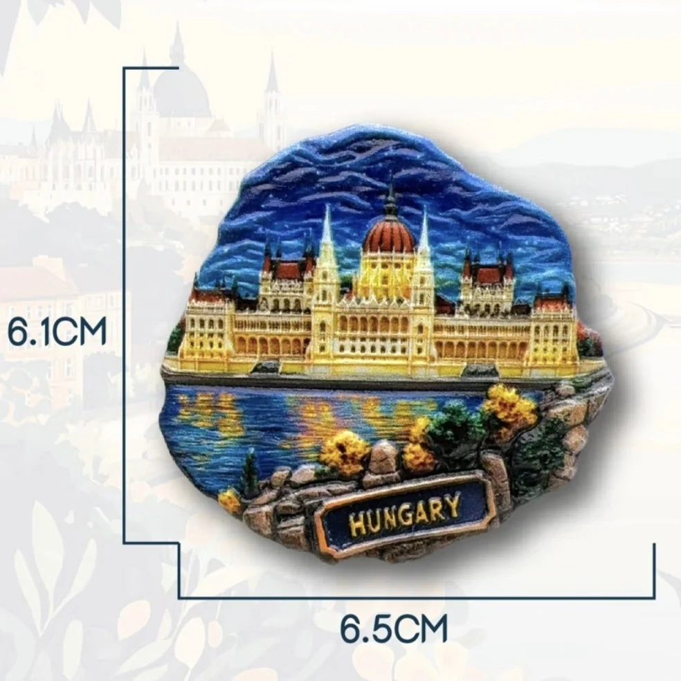 Europe Hungary Resin 3D Fridge Magnets Tourism Souvenir Refrigerator Sticker Handicraft Gift Decoration