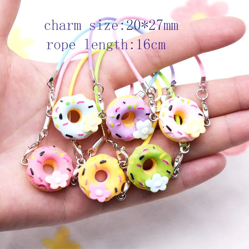 レジン製吊り下げロープカメラポップコーンチョコレート複数レジンペンダントDIYドールペンダントバッグペンダント