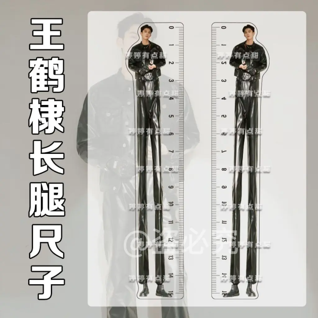 New High Beauty Acrylic Wang Hedi Long Legs Learning Measuring Ruler Creative Abstract Material School Season