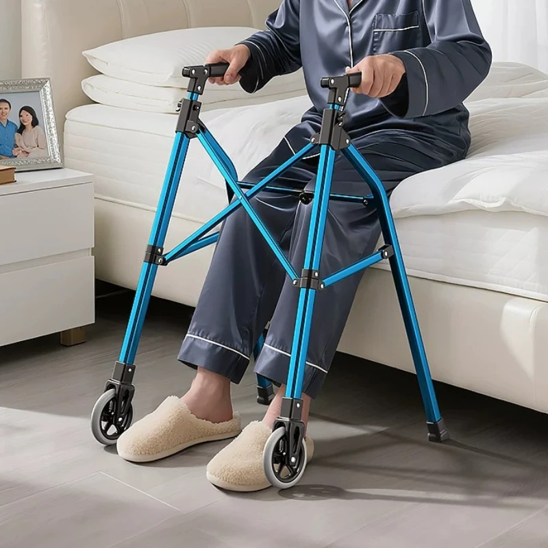 

Folding Walker Lightweight Rollator Walkers for Seniors Compact Travel Walking Aids for Elderly Care Rehabilitation Walkers