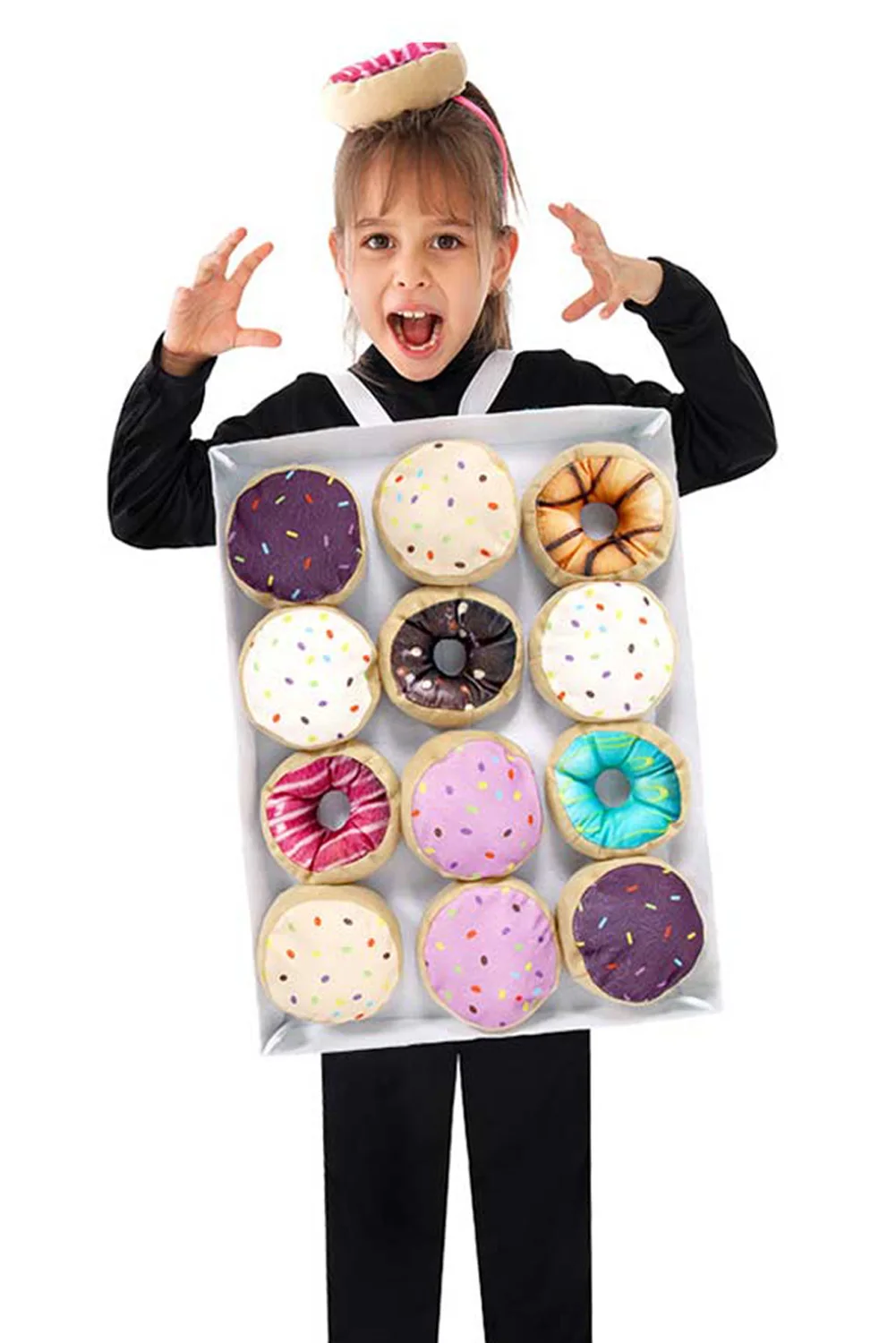 Wholesale Cute Donuts Cosplay Girls Boys Role Play Christmas Stage Performance Costume 3 to 14 Years Fantasia Prop Halloween