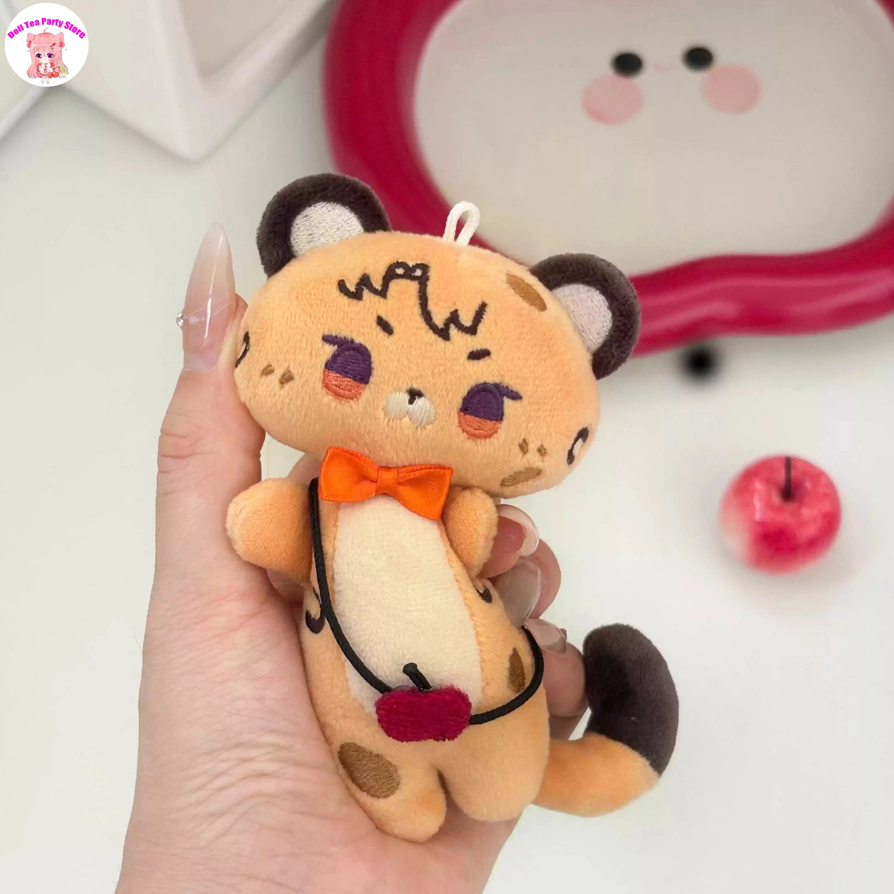 

Cute Game Love and Deepspace Caleb Small Mantou Series Leopard Plush Doll Mini Pendant Keychain Toys Cosplay Ornaments Xmas Gift