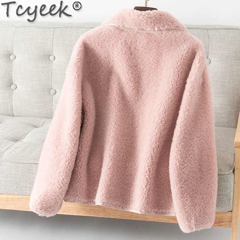 Tcyeek 100% Echte Wollen Jas Vrouwen Kleding Mode Schapen Shearling Jas 2024 Winter Dames Bontjassen Bovenkleding Abrigo Mujer