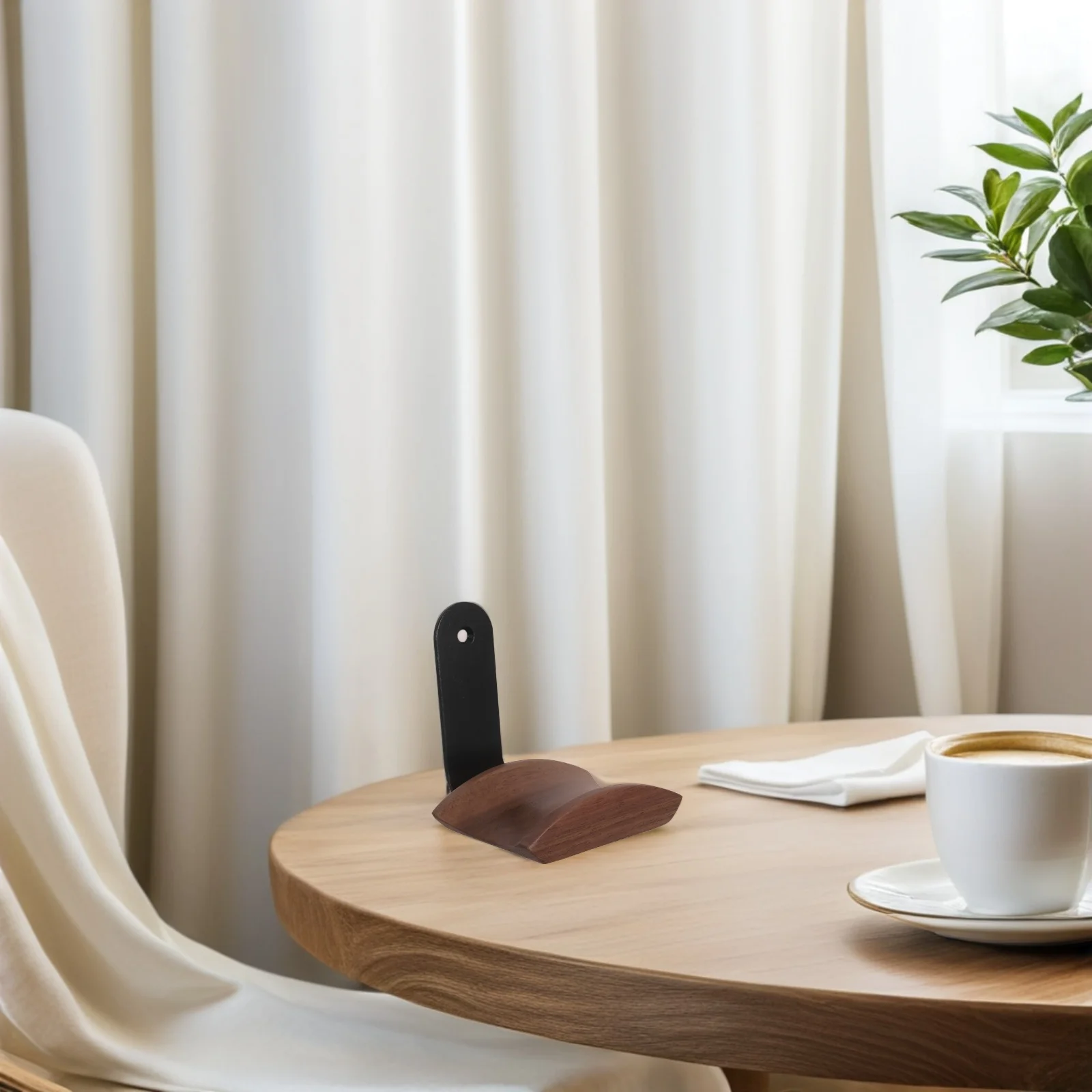 

Headphone Wall Mount Holder - Natural Wood Headphone Hanger for Desk Organization - Universal Headset Bracket Rack for Compact