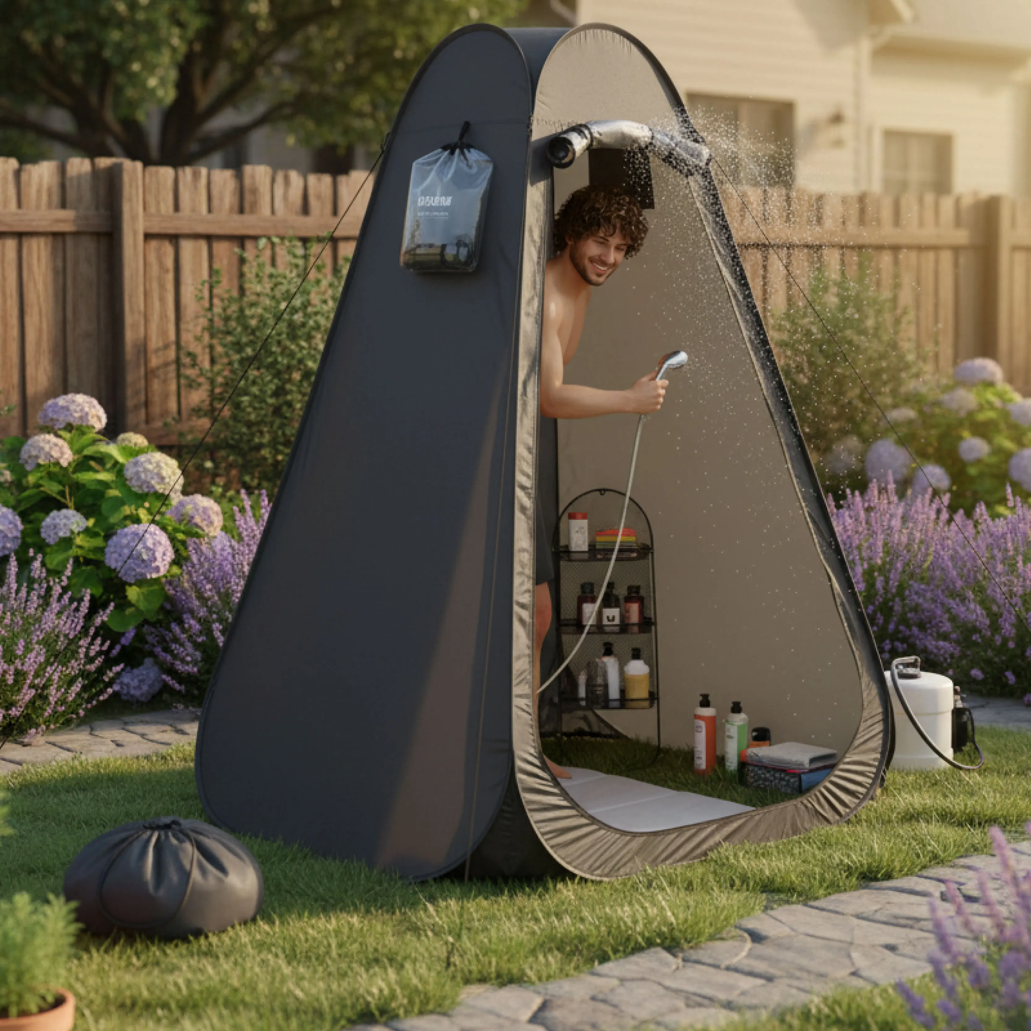 

Portable Pop-Up Privacy Tent for Outdoor Shower Camping Toilet Rain Shelter Easy Setup Foldable with Storage Bag