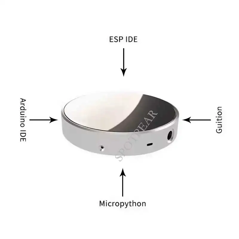 Écran tactile LCD secondaire rond EPS32 S3, AIDA64, Wi-Fi, BTELpig, 1.8x360 pixels, vidéo, photo, MP3, alimentation sans fil, 360 pouces