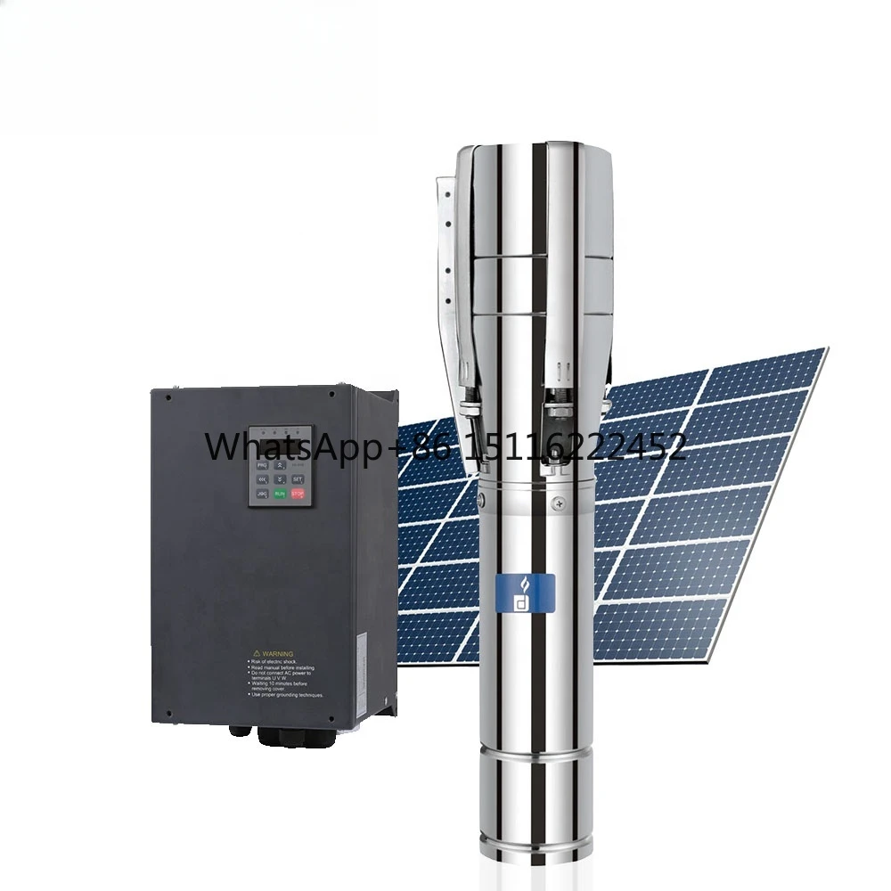 

4inch 19m3/h 110V 1300W Submersible Borehole Solar Power Motor Water Pump for Agriculture