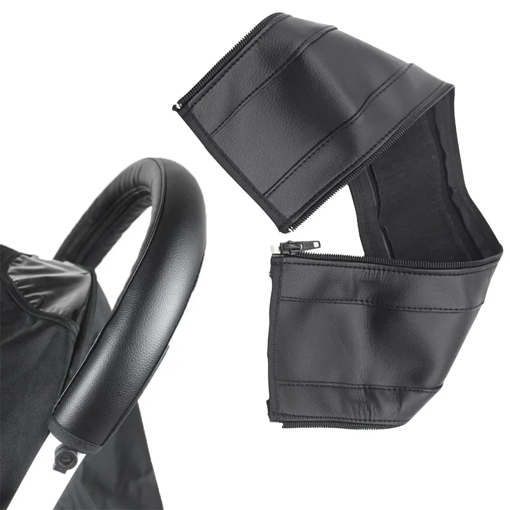 

Case Cover Armrest Covers Handle Covers Protective Cover Pu Protective Baby Stroller Handle Cover Pushchair Armrest Case