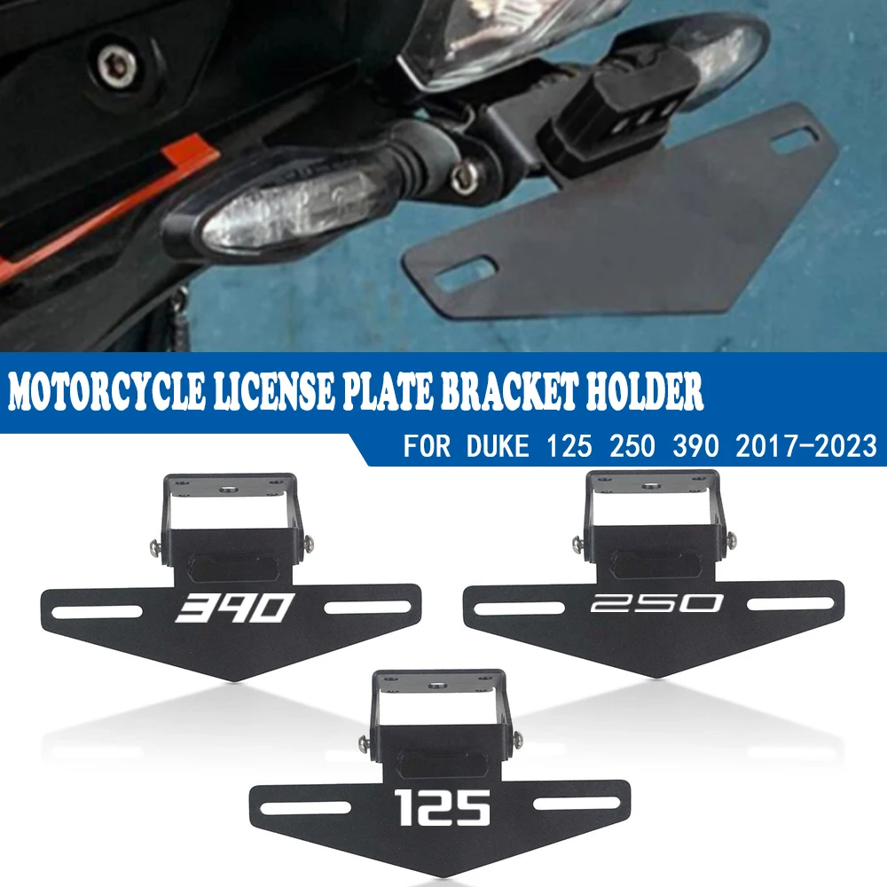

For DUKE 125 250 390 200 2017 2018 2019 - 2023 2024 2023 Motorcycle Rear License Plate Tail Frame Holder Bracket with LED Light