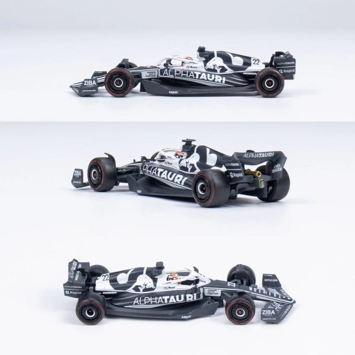 มินิ GT 1:64 F1 ทอริ AT03 # 10 # 22Pierre Gasly โลหะผสม Yuki Tsunoda racing รุ่น 521 539