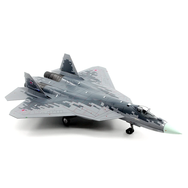 

Scale 1/72 AF1 Russian Air Force T50SU-57 Stealth Fighter Camouflage Alloy Finished Aircraft Model Collection Toy Gift