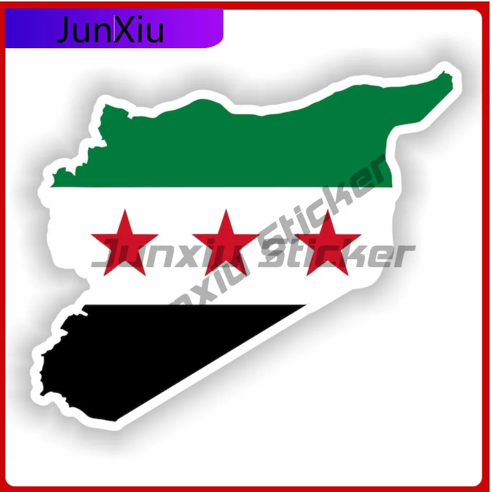 

Syria National Emblem Map Shape And Outline Vinyl Decals New National Flag With Three Stars Graphics Funny Cars Rv Stickers Pvc