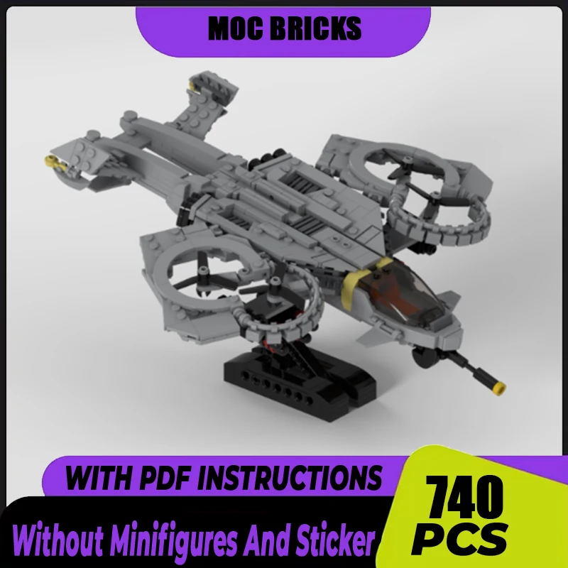 Moc Building Block Sea Hornet Fighter Model Technology Brick Assembly Aircraft Series Science Fiction Machinery Toy Holiday Gift