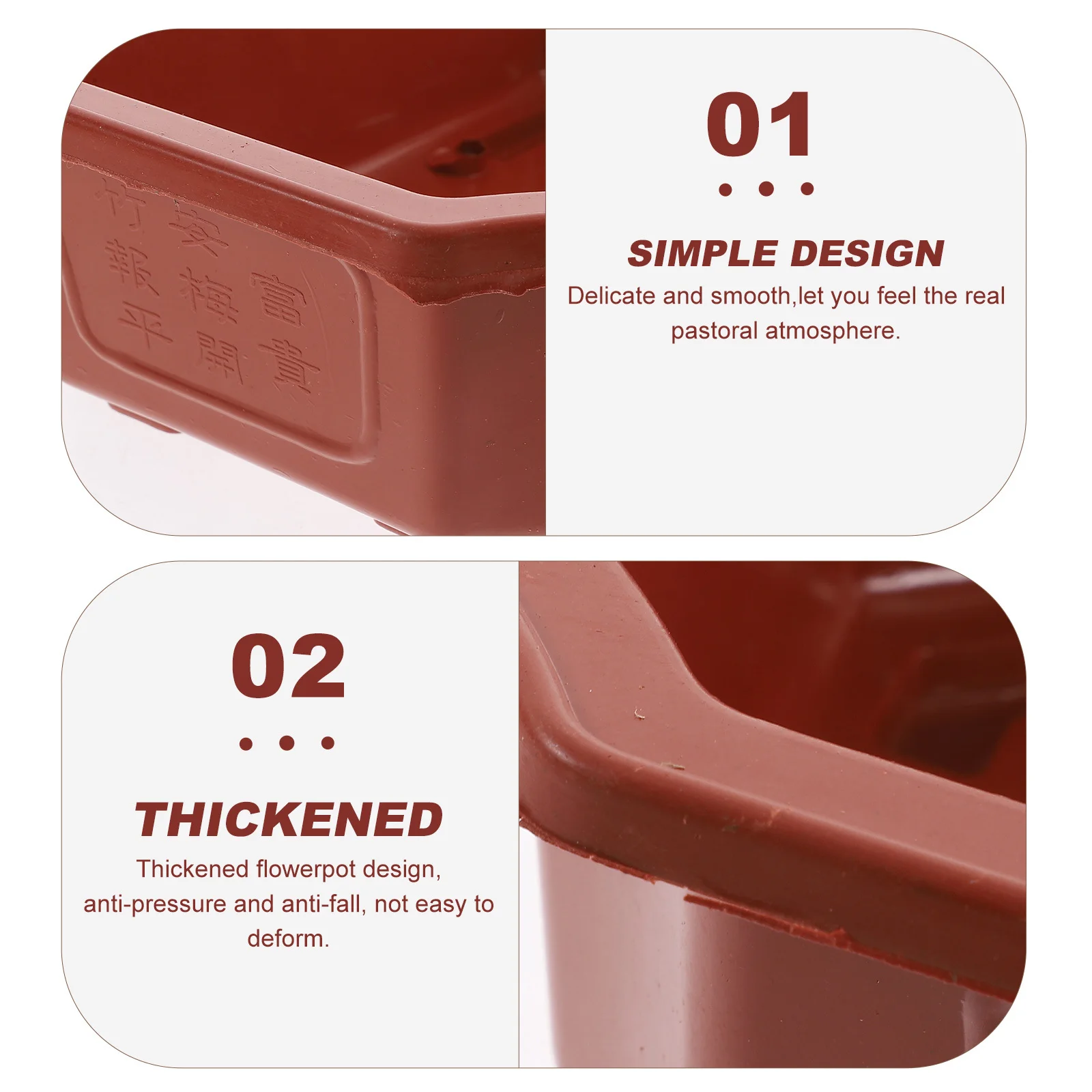 

12Pcs Plastic Plant Pots Small Flower Containers Breathable Permeable Vertical Gardening Indoor Outdoor Planter