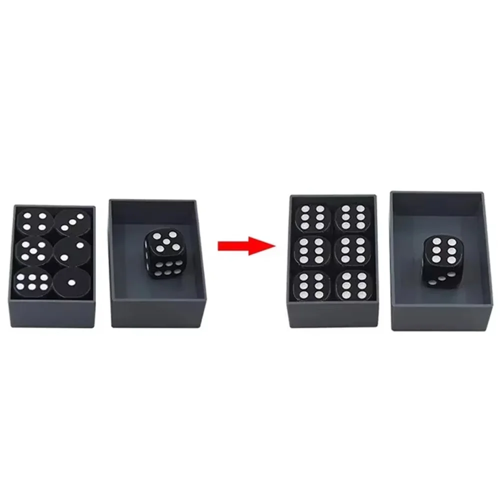 Magic Dice Trick 7 Black Die And Box Amazing Miracle Number Change Predict  Close Up Magic Stage Magic Magicians Gimmick