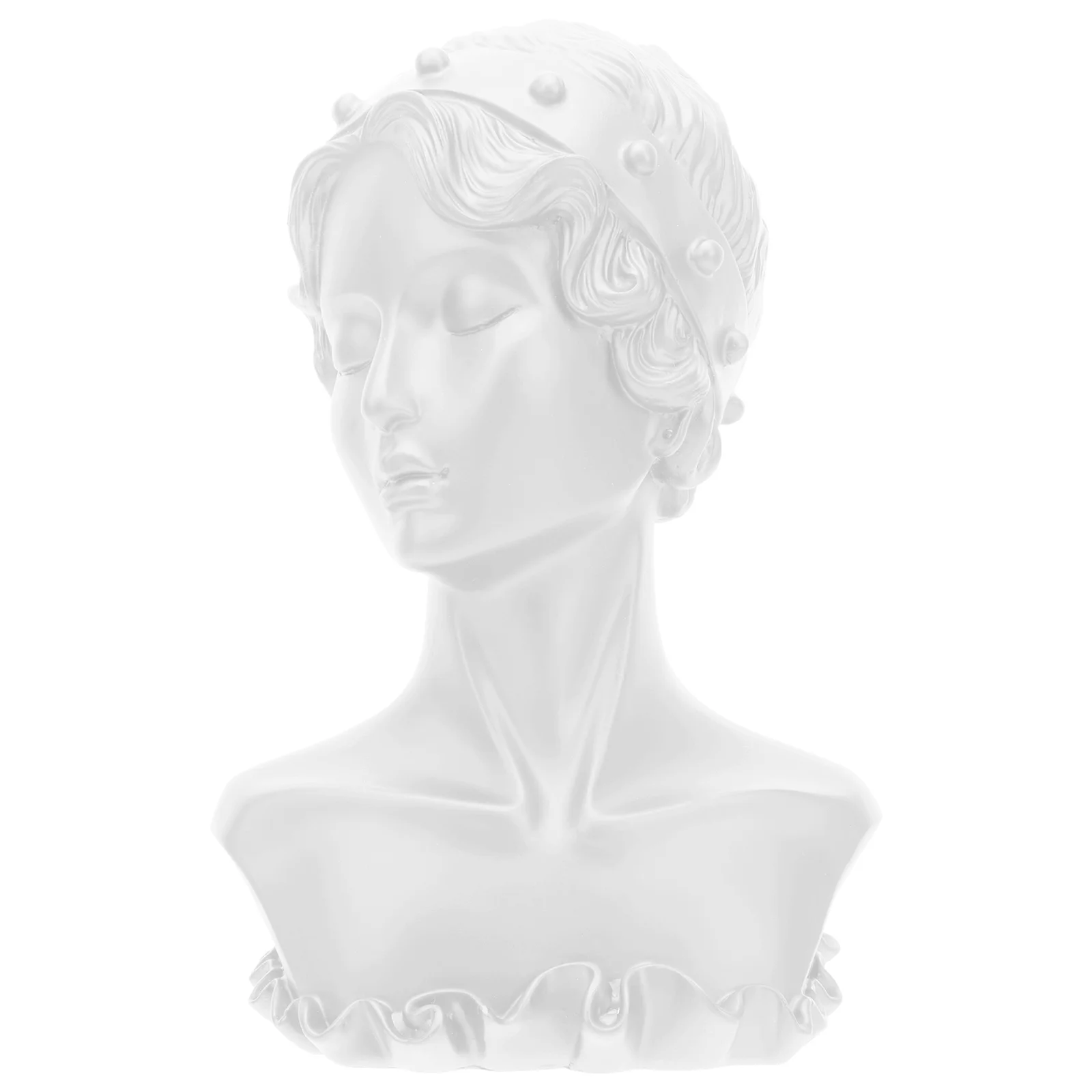 Resin Jewelry Display Rack White Earrings St Lightweight Sturdy Bust Decorative Storage Necklace Figure Statue Craft