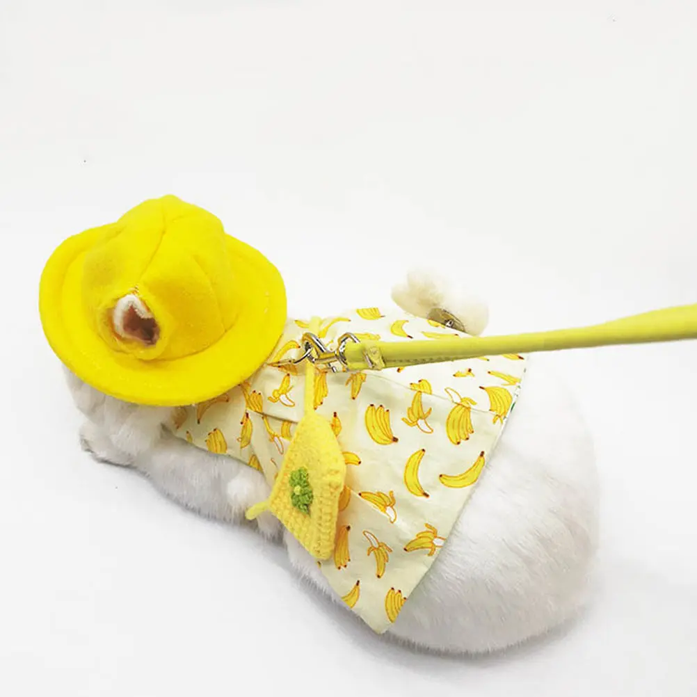 

Rabbit Clothes Set Breathable Cotton Pet Costume Bunny Hat Photo Props Adorable Travel Accessories Fashion Lovely Design Pet