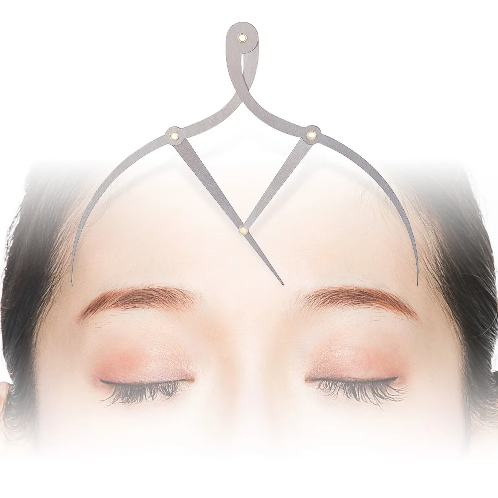 Microblading Tattoo Stainless Steel Golden Ratio Eyebrow Golden Ratio Caliper Stencil Ruler Tattoo Microblading Supplies 1pcs