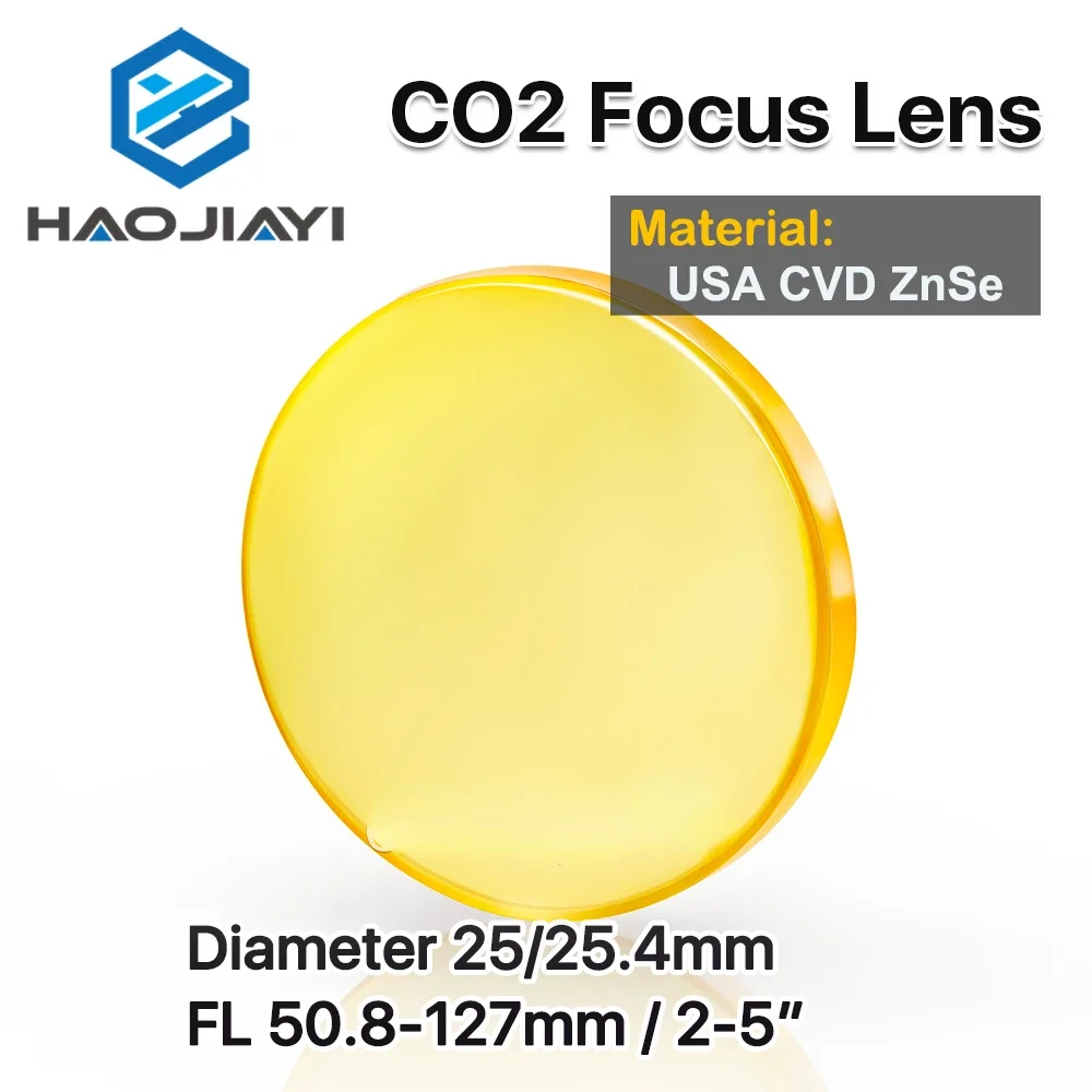 

USA CVD ZnSe Focus Lens Dia. 25/25.4mm FL50.8/63.5/101.6mm 2-5" for CO2 Laser Engraving Cutting Machine