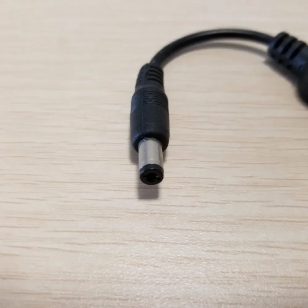 DC 어댑터-USB A 타입 변환기, 데이터 익스텐션 케이블, 암수 블랙, 10cm, 2.1mm x 5.5mm