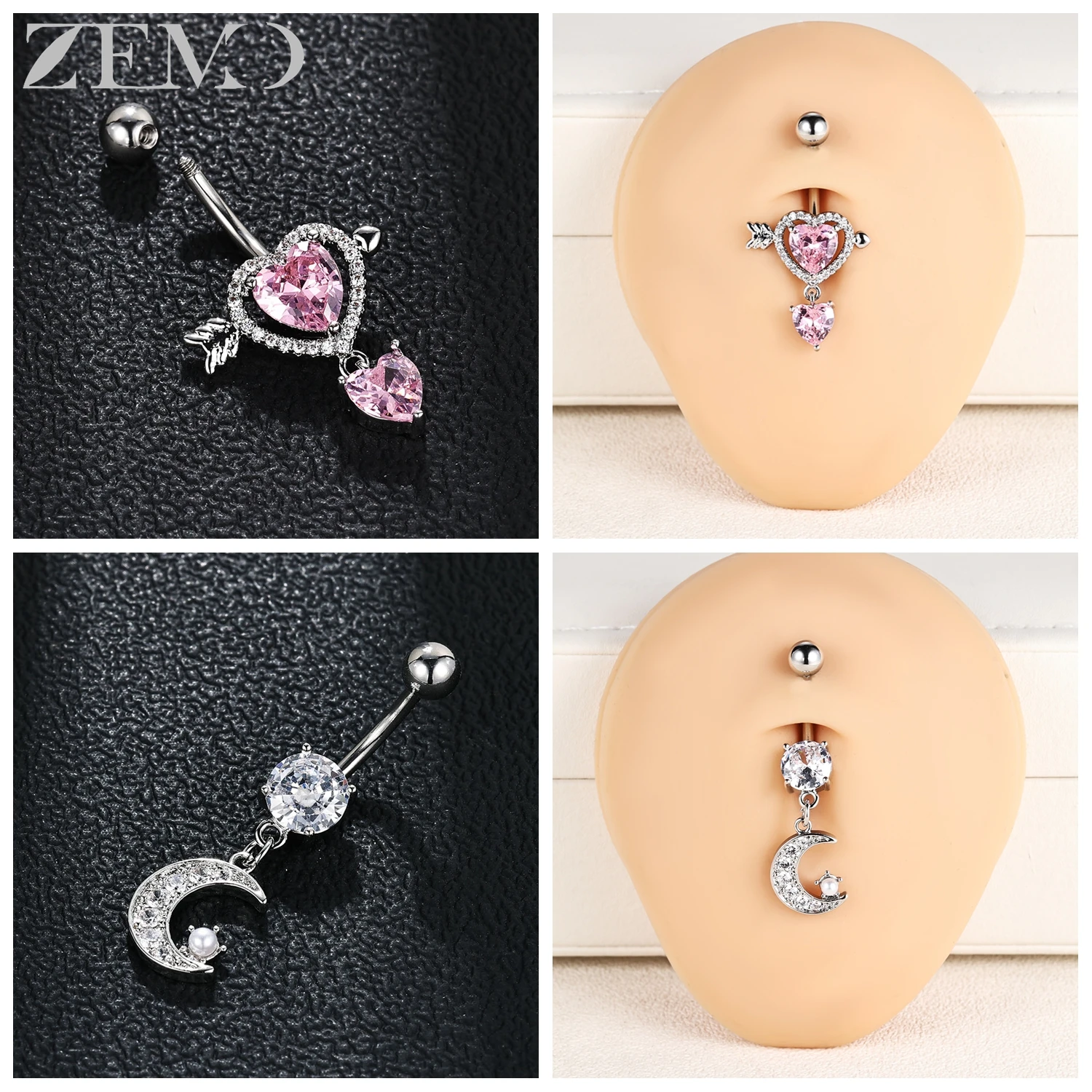 ZEMO 1 Piece 14G Sexy Belly Bu - Belly Bar Titanium ulasan dan harga