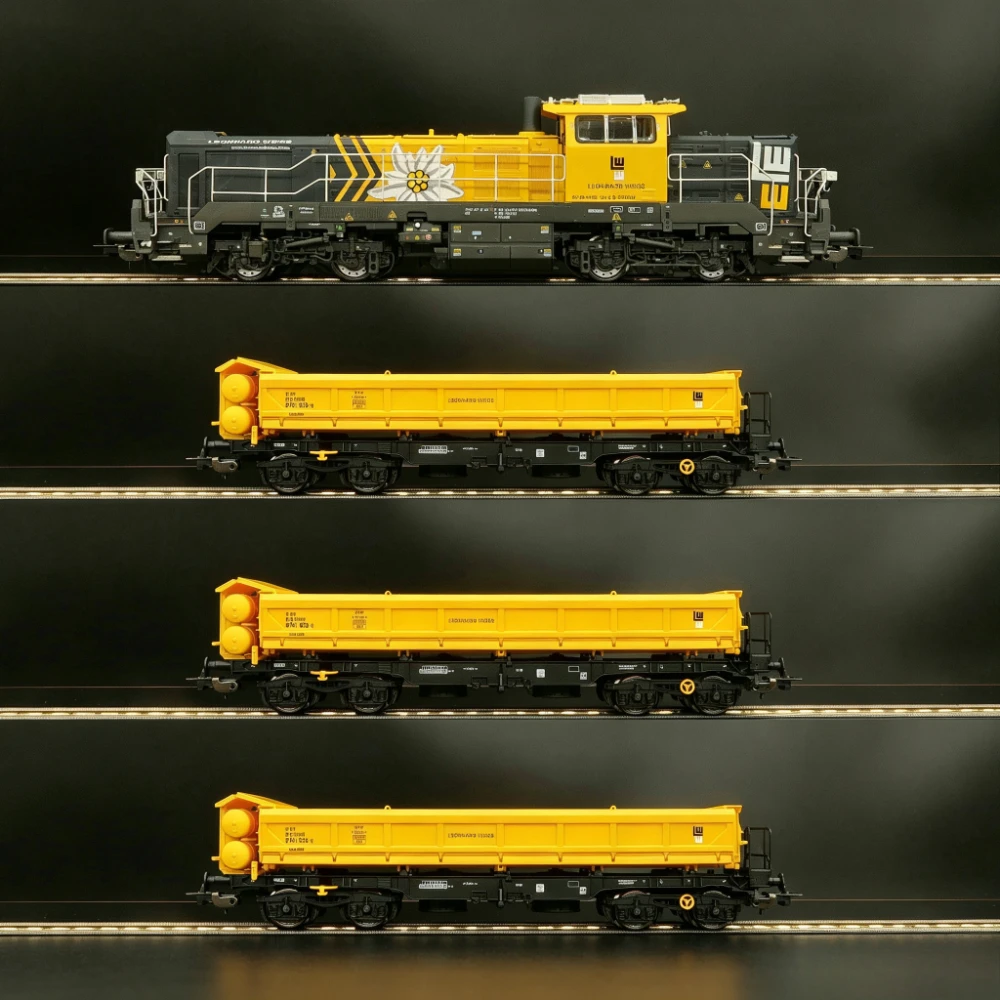 Modèle de train PIKO HO type 1/87, locomotive diesel DE18, wagon de marchandises 58161, son numérique, ensemble de train 4 sections, jouet pour garçons, cadeau