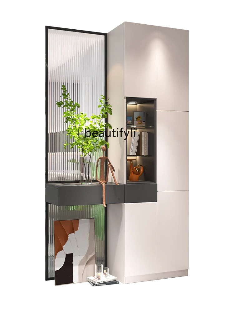 

Light Luxury Entrance Cabinet Shoe Cabinet Wall Living Room Hallway Modern Minimalist Screen Storage Rack