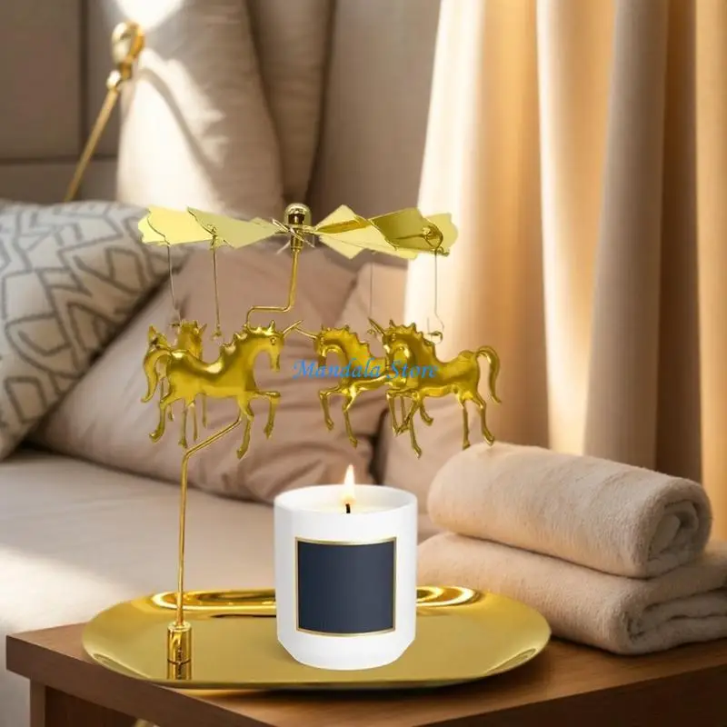 

U2JC Rotary Holder Creative Rotating Candlestick TeaLight Holder