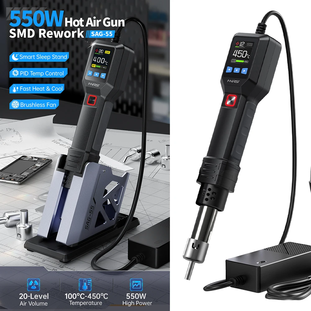 Ручной термостойкий утюг для ремонта электроники, ЖК-цифровой фен, паяльник, термоутюг для сварки, инструмент для ремонта