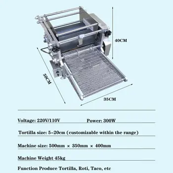 Plně automatický průmyslový mexický tortilový stroj, lis na kukuřičnou mouku, chléb, obilné výrobky, taco roti stroj pro výrobu tortill 10 nejlepší prodej Automatický stroj na tortilly - №1