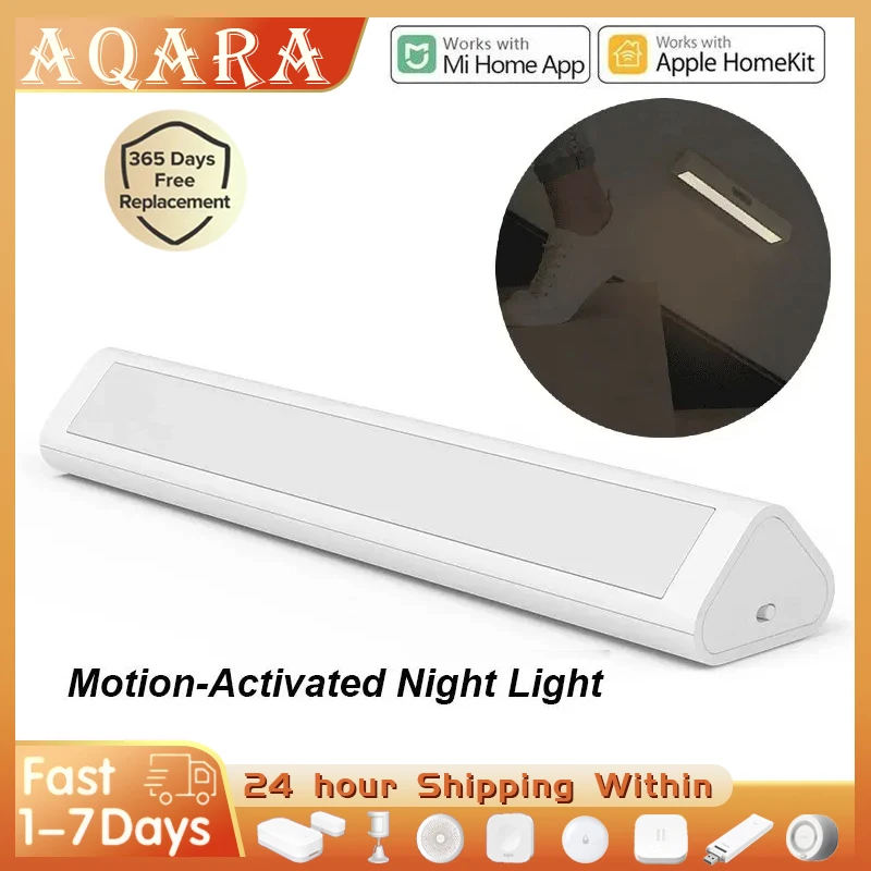

Aqara Induction LED Night Light Magnetic Installation with Human Body Light Sensor 2 Level Brightness 8 Month Stand by Time