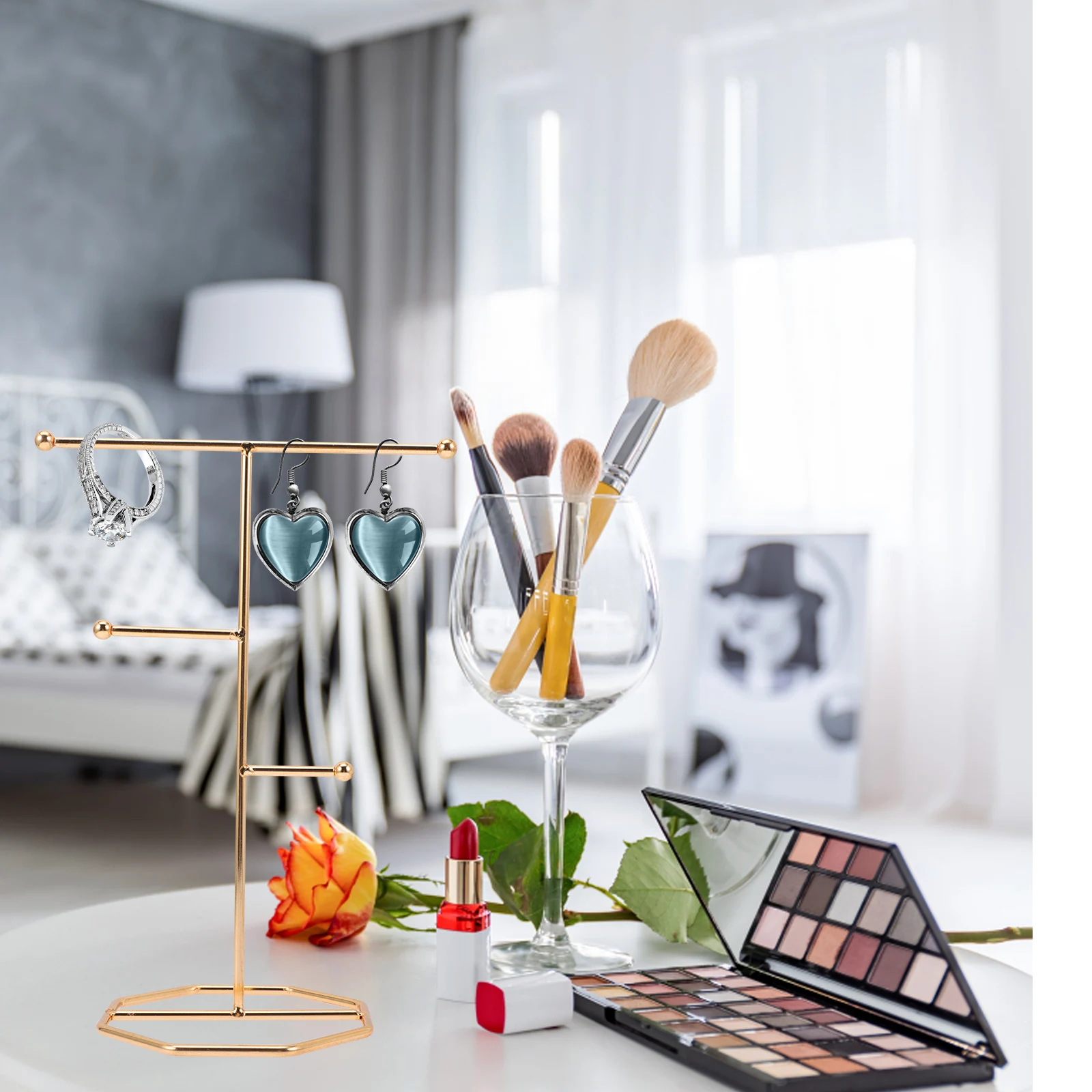 

Jewelry Stand Earring Necklace Bracelet Holder Organizer Tree Display Rack Storage For Earrings Necklaces Bracelets