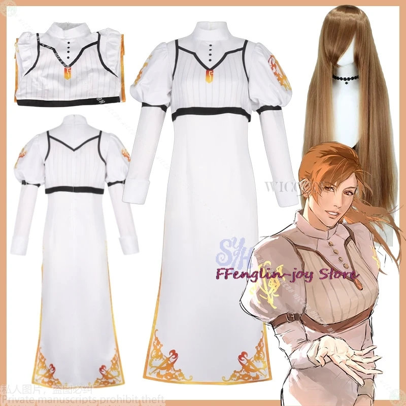 

Game DMC4 Cosplay Demon Cos Cry Kyrie Anime Costume Long Sister White Uniform Elegance Lolita Wigs Halloween Christmas Party Cos