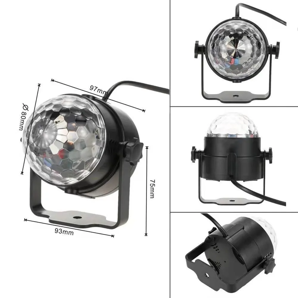 مصباح LED لمزامنة الموسيقى صغير الحجم ​   مع جهاز التحكم عن بعد ​ ​ تغيير متعدد الألوان ​ ​ الدورية ضوء الحزب ​ ​ تأثير الدورية ​