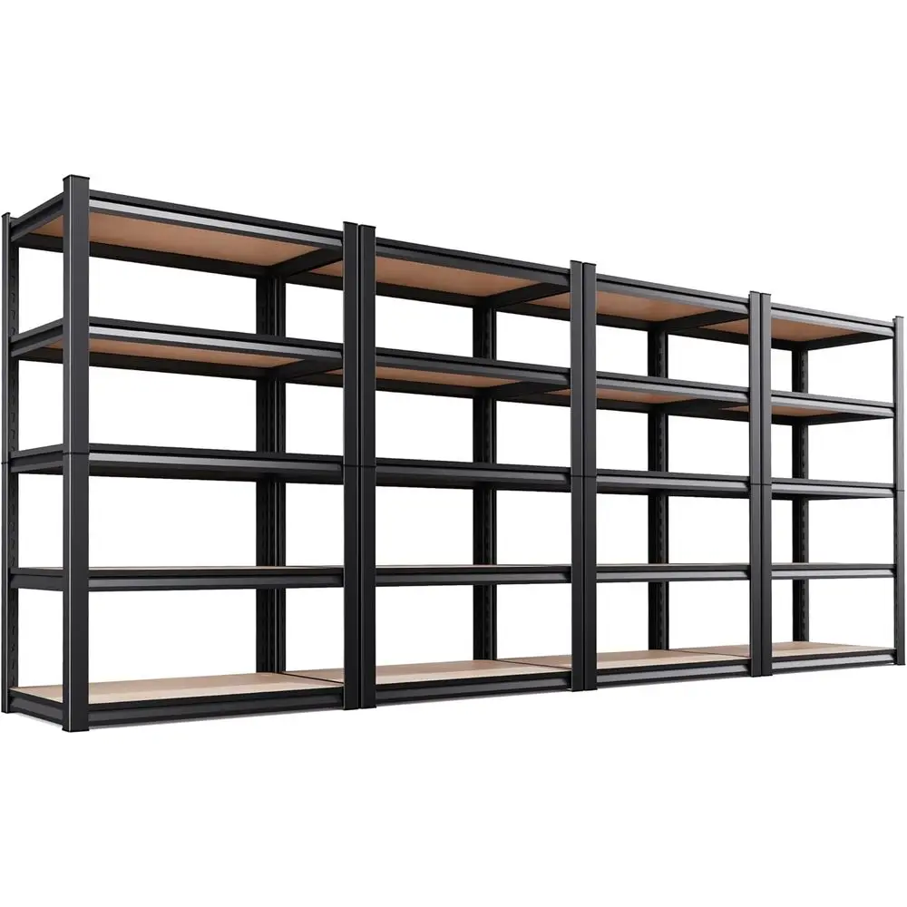 

5-ярусный прочный регулируемый металлический стеллаж, органайзер для гаража и хранения, 15.7x35.4x71.2