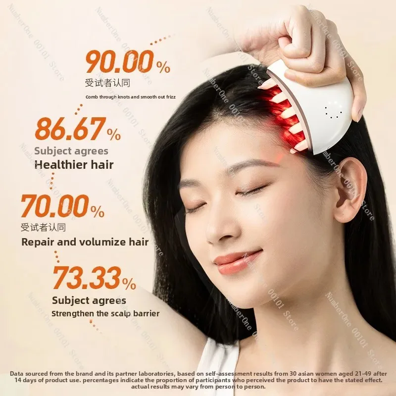 Electric Scalp Massage Comb Red Light Hair Growth Instrument with Microcurrent for Meridian Care