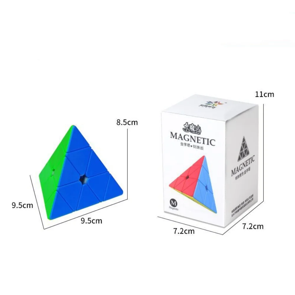 Yuxin Magic Cube 3X3 Pyramix Magic Speed Kubus Stickerless Professionele Kubus Speelgoed Voor Kinderen Kleine Magische Piramix