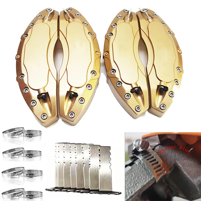 2*2 PCS Melting Resistant Plastic Brake Caliper Cover Fix By Screws For BMW 3 Series 320 325 318 X1 X3 Wheel R17+