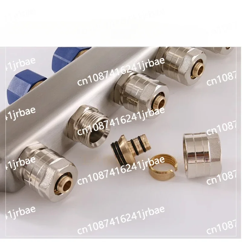 Stainless Steel Aisi304 Underfloor Heating Supply Manifold with Flow Meter and  Return Manifold wi Thermostatic Screw G1