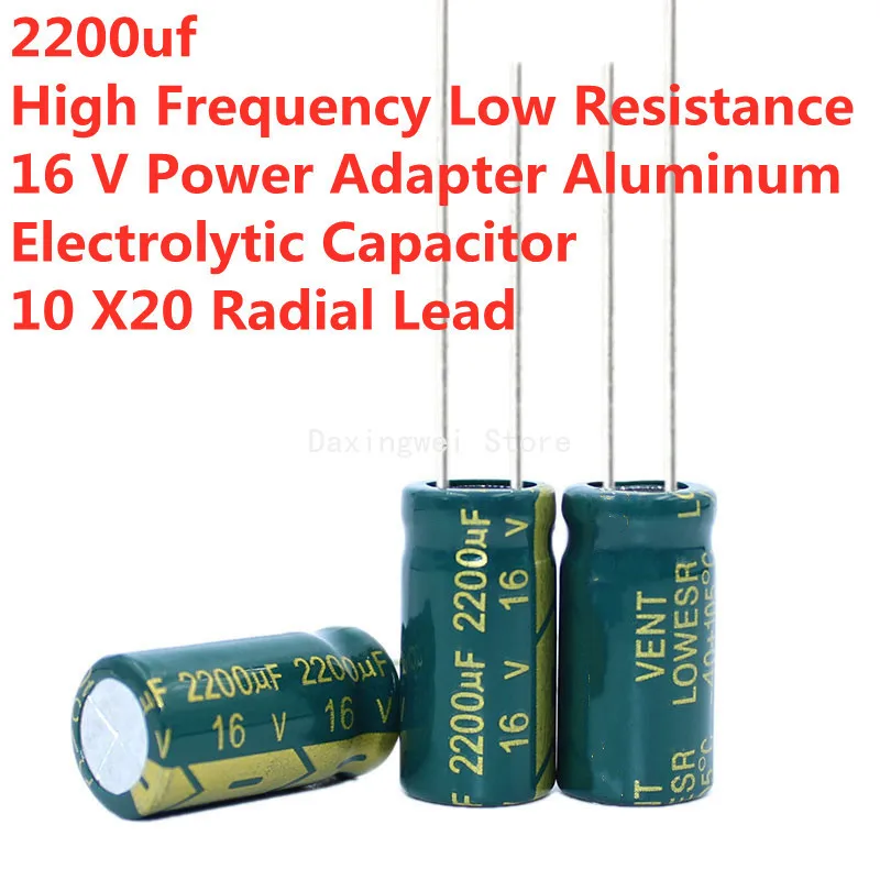 30pcs16V2200UF Aluminum Electrolytic Capacitor 2200UF 16V Size 10X20 Power Supply Electrolytic Capacitor