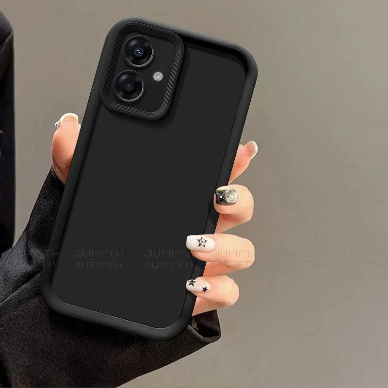 MotoG55 ماتي الغطاء الخلفي الجلد يشعر حماية للصدمات Funda لموتورولا موتو G55 حافظة فوندا على موتي موتا G 55 5G الحالات الهاتف