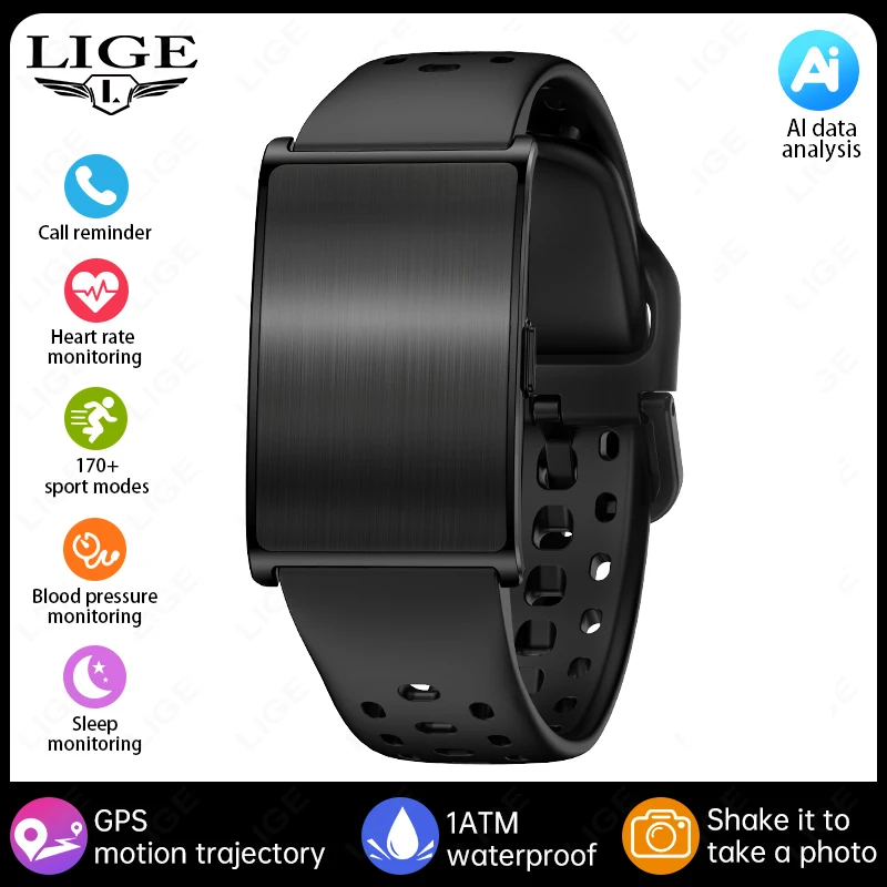 Nieuwe AI Gezondheidsanalyse Smart Watch Sportband Fitness Tracker Hartslag Bloeddruk HRV Monitor Oproepherinnering Slimme armband