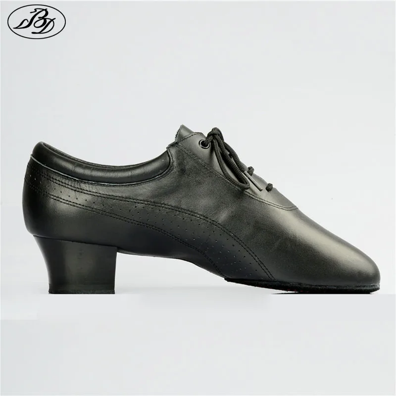 BD Dance Men รองเท้าเต้นรำแบบละติน424แยก Outsole หนังนุ่ม Professional Dancesport รองเท้าส้นยืดหยุ่น Ballroom รองเท้าเต้นรำ