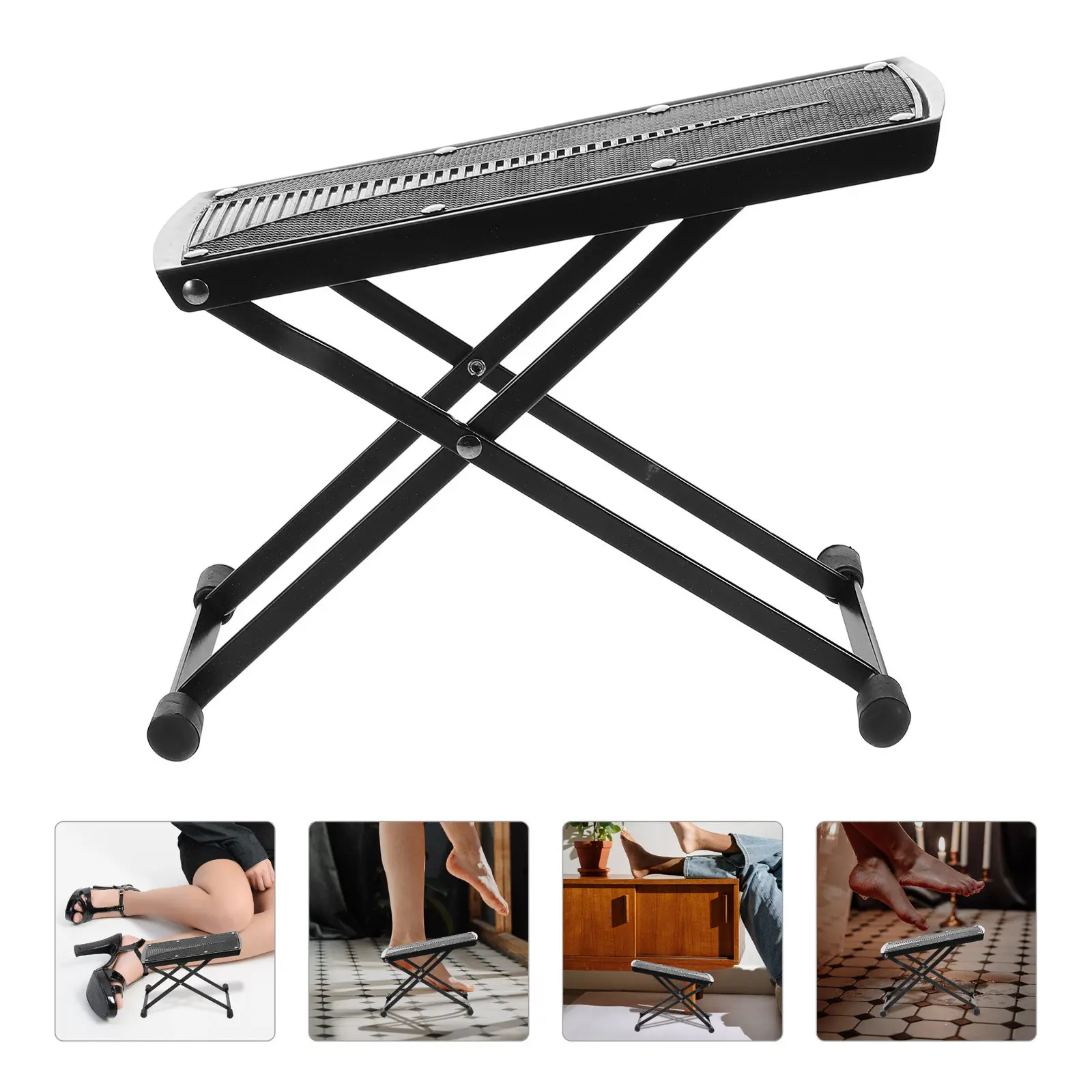 Comfortable Manicure Foot Rest Ergonomic Design Supports Long Sessions Pedicure Stool for Salon and Home Metal Build