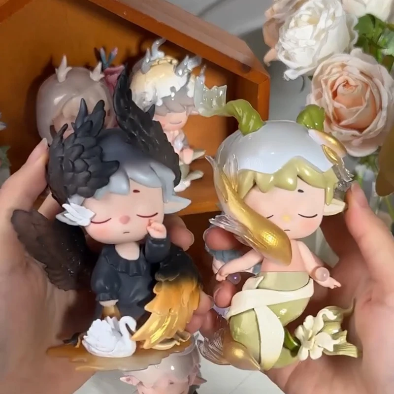 MIMI New Blind Box Toys Wander of The Wild Series Mystery Box Cute MIMI Anime Figure Kawaii PVC Doll Desktop Ornament Model Gift
