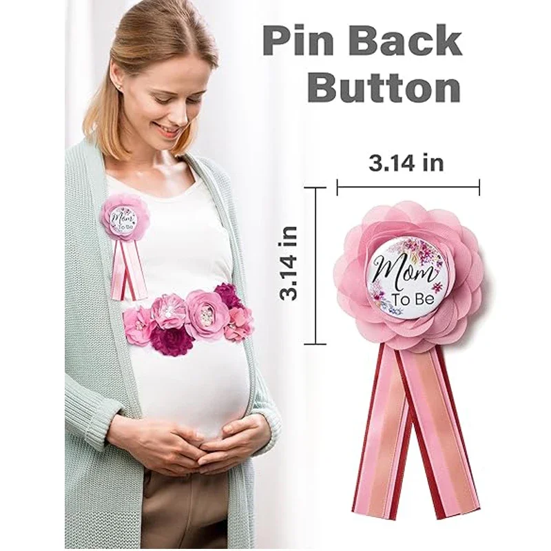 Набор цветочных поясов-Baby Shower Mom to Be Daddy to Be Corsage Pin-пояс с цветком для платья для беременных Реквизит для фотосессии ح Пояс Cinturón